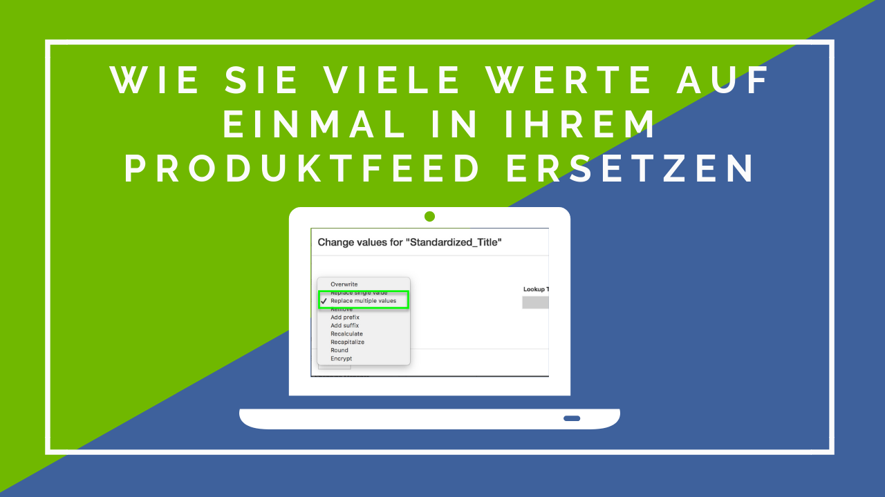 WIE SIE VIELE WERTE AUF EINMAL IN IHREM PRODUKTFEED ERSETZEN